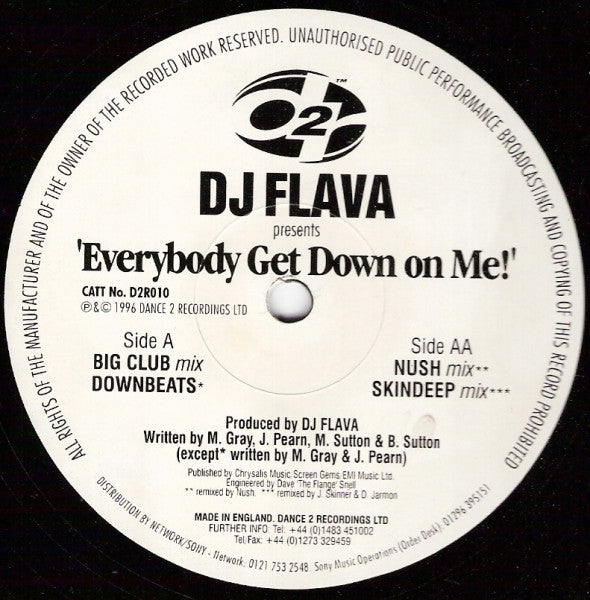 DJ Flava : Everybody Get Down On Me! (12")
