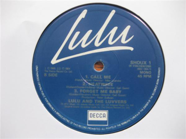 Lulu And The Luvvers : Shout (12", Single, RE)