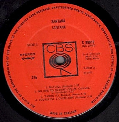 Santana : Santana (The Third Album) (LP, Album)