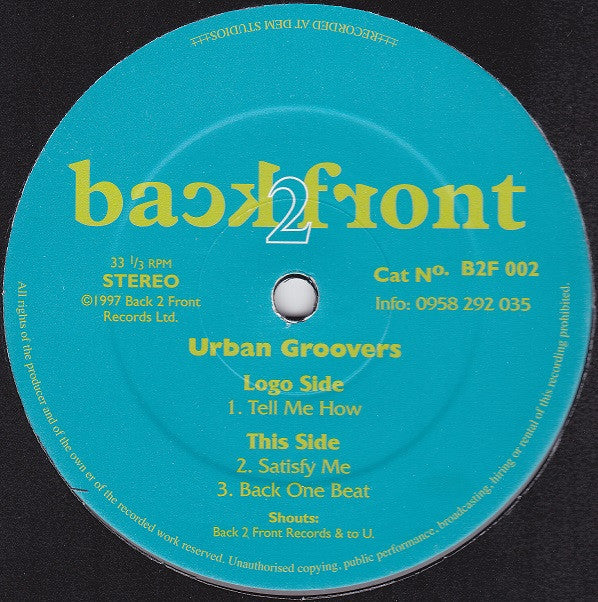 Urban Groovers : Tell Me How (12")