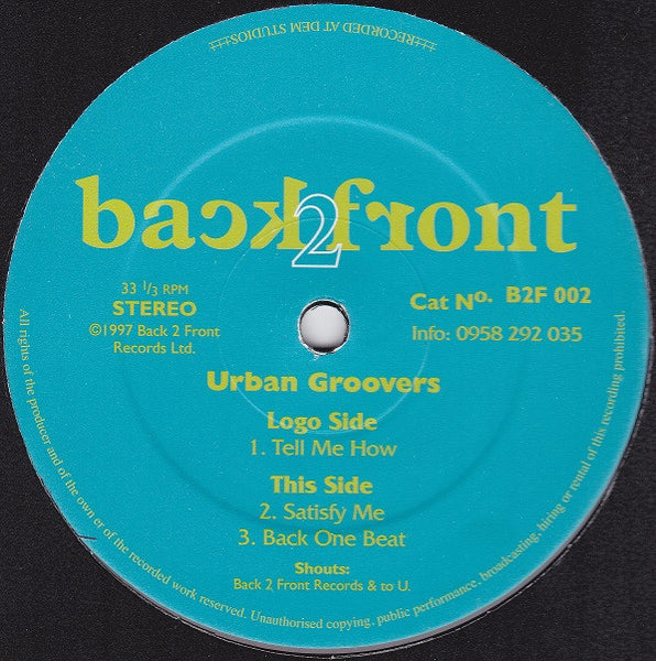 Urban Groovers : Tell Me How (12")