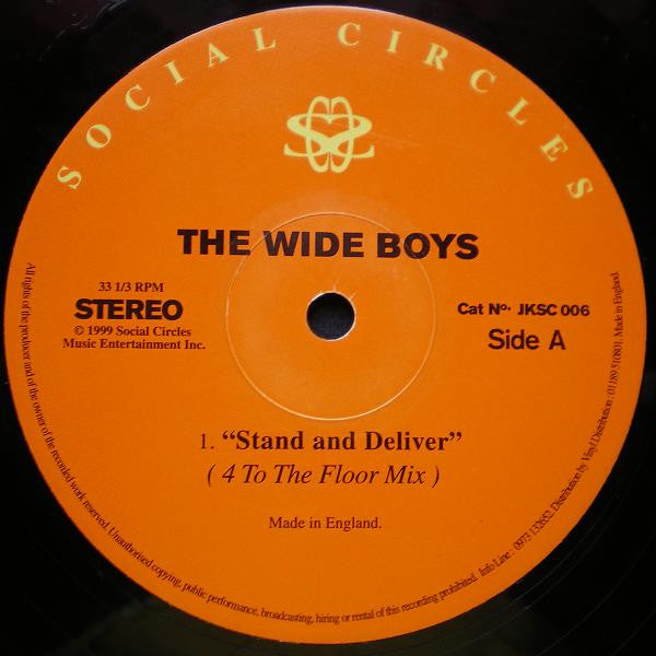 The Wideboys : Stand And Deliver (12")