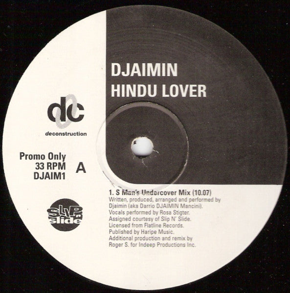 Djaimin : Hindu Lover (12", Promo)