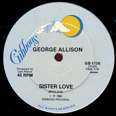 George Allison : Sister Love (12", 2nd)