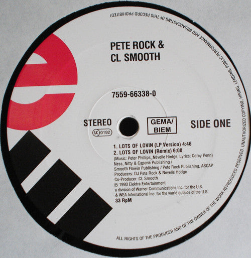 Pete Rock & C.L. Smooth : Lots Of Lovin (12")