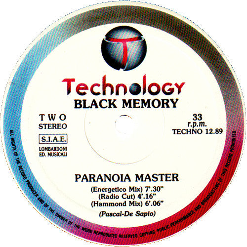 Black Memory : Paranoia Master (12", EP)