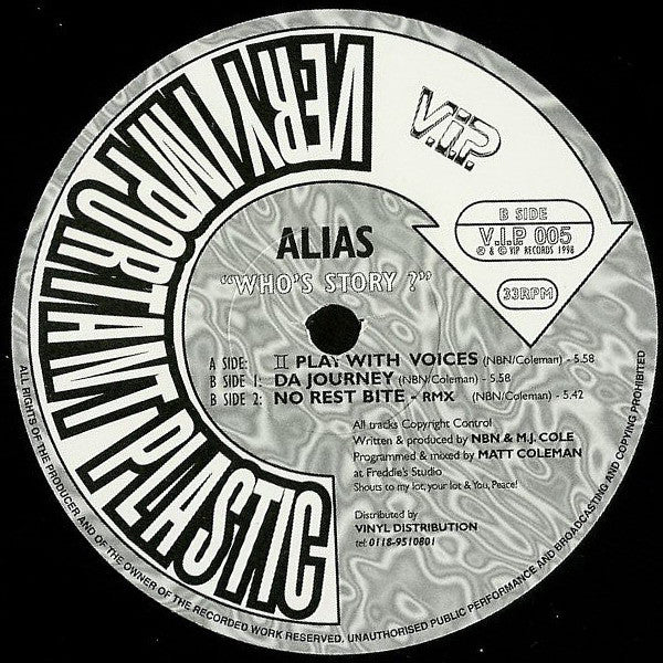 Alias (2) : Who's Story ? (12")