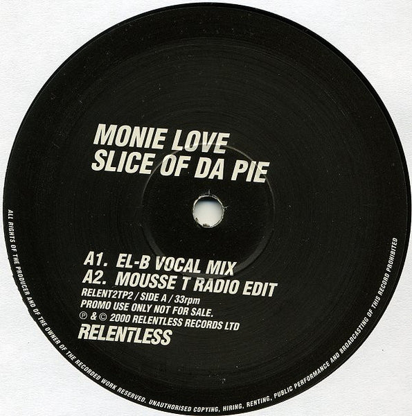 Monie Love : Slice Of Da Pie (12", Promo)