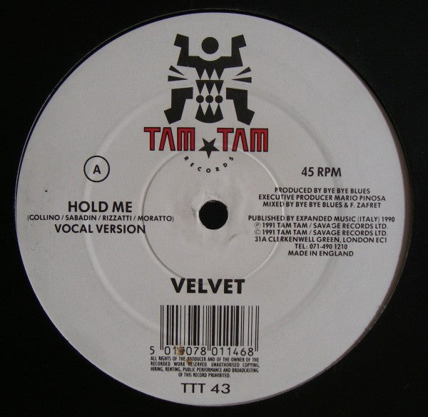 Velvet (2) : Hold Me (12")