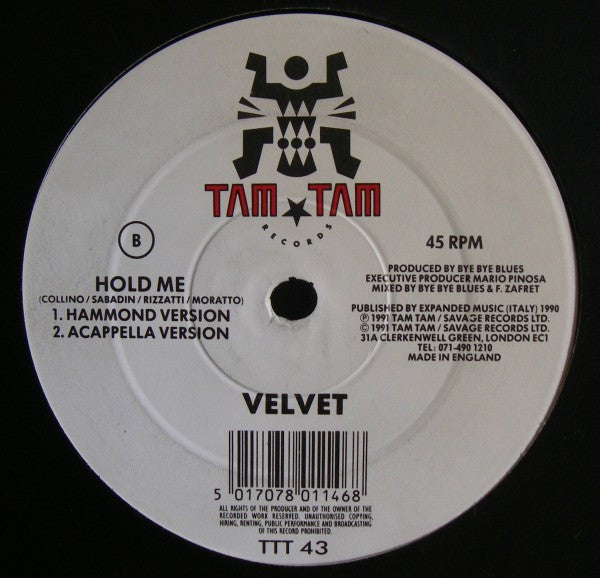 Velvet (2) : Hold Me (12")