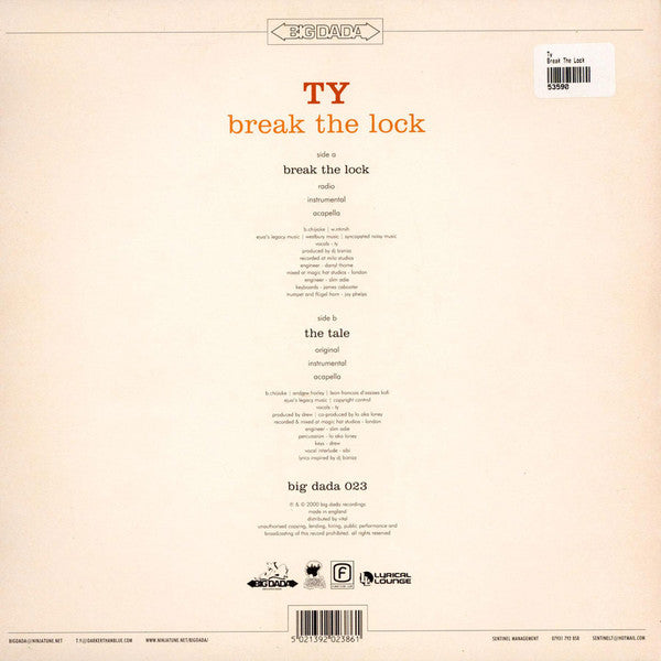 Ty : Break The Lock (12")