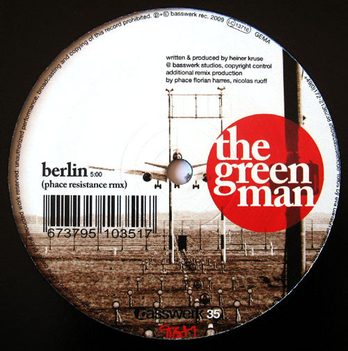 The Green Man : In Custody / Berlin (Phace Resistance Rmx) (12", Smplr)