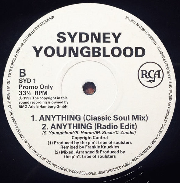 Sydney Youngblood : Anything (12", Promo)