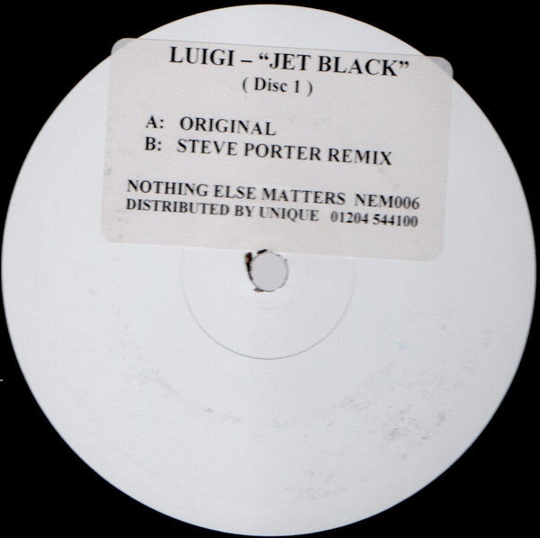 Luigi : Jet Black (12", W/Lbl, Dis)