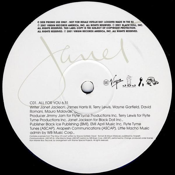 Janet Jackson : All For You (2x12", Promo)