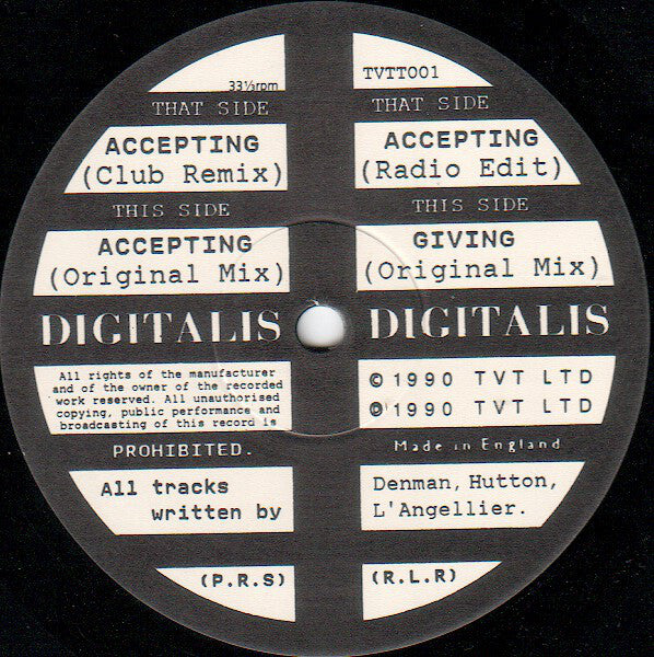 Digitalis (4) : Accepting And Giving (12")