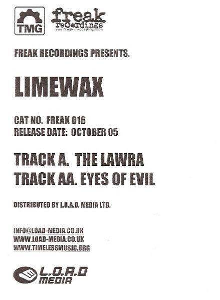 Limewax : The Lawra / Eyes Of Evil (12", Promo, W/Lbl)