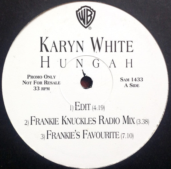 Karyn White : Hungah (12", Promo)