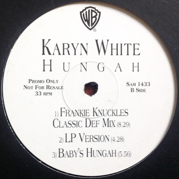 Karyn White : Hungah (12", Promo)