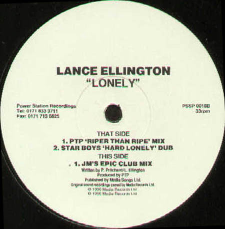 Lance Ellington : Lonely (Joey Musaphia V PTP Mixes) (12")