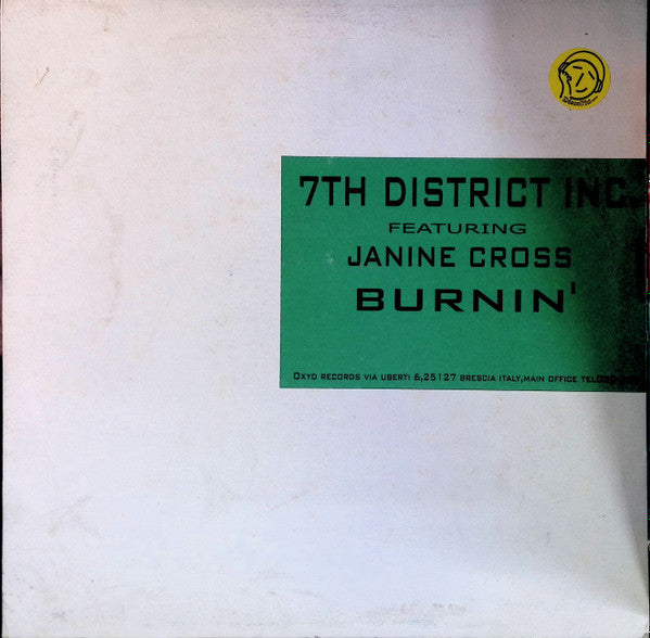 7th District Inc. Featuring Janine Cross : Burnin' (12")