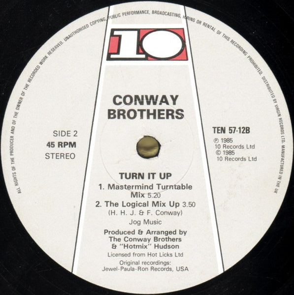 Conway Brothers* : Turn It Up (12", Single, Com)