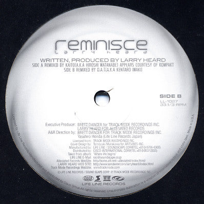 Larry Heard : Reminisce (12")