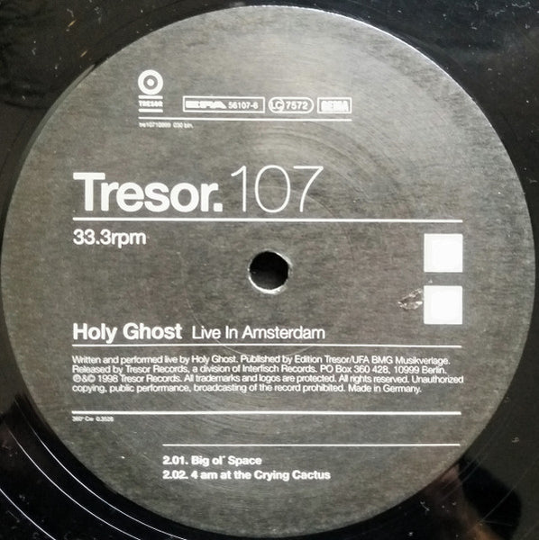 Holy Ghost Inc. : Live In Amsterdam (12")