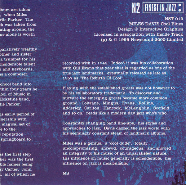 Miles Davis : Cool Blues (CD, Comp)