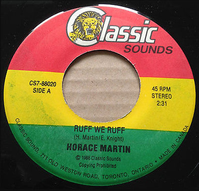 Horace Martin : Ruff We Ruff (7")