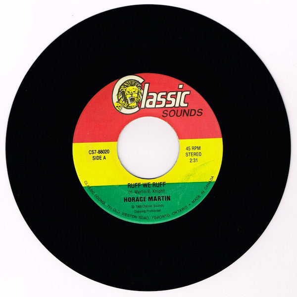 Horace Martin : Ruff We Ruff (7")