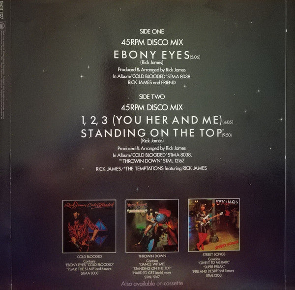 Rick James + Friend* : Ebony Eyes (12", Single)