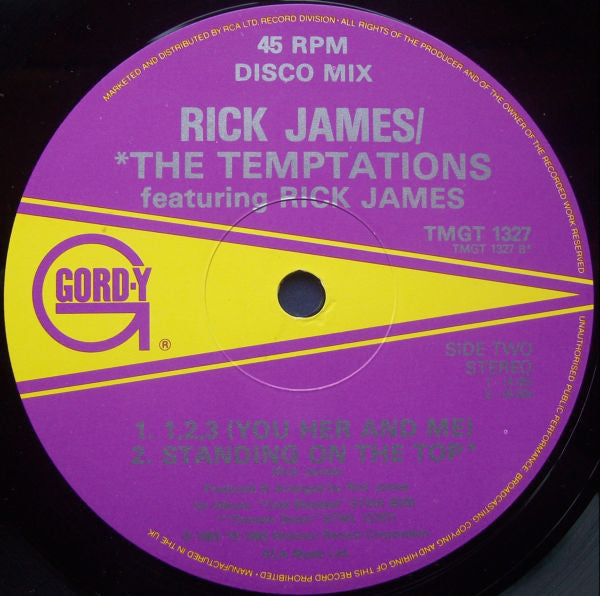Rick James + Friend* : Ebony Eyes (12", Single)