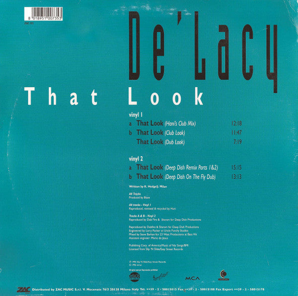 De'Lacy : That Look (2x12")