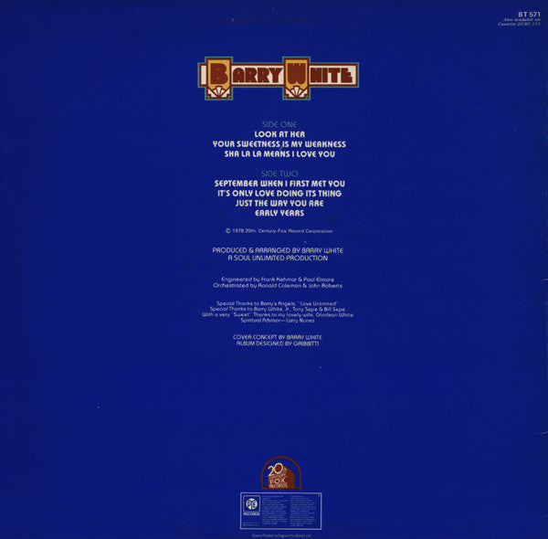 Barry White : Barry White The Man (LP, Album)