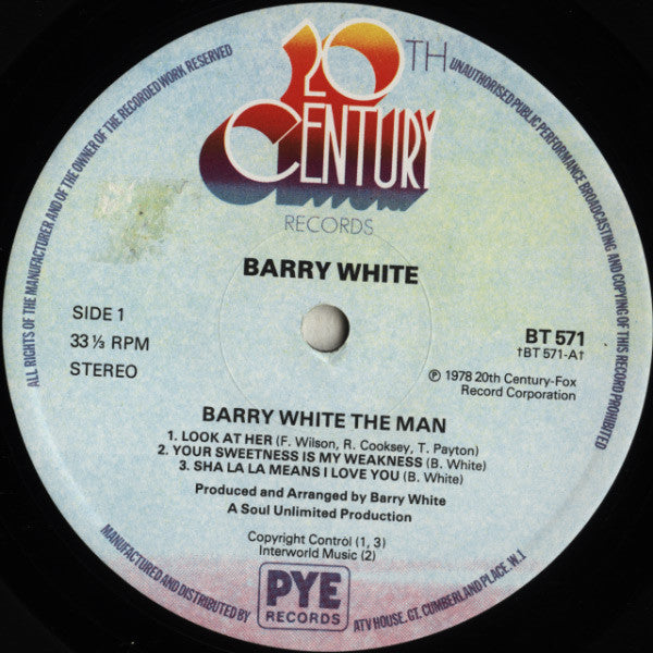 Barry White : Barry White The Man (LP, Album)