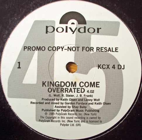 Kingdom Come (2) : Overrated (12", Promo)