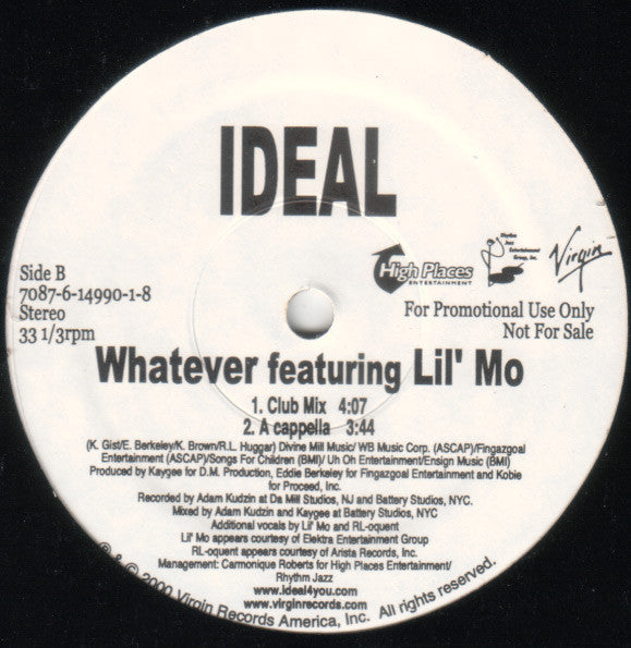 Ideal (6) Featuring Lil' Mo : Whatever (12", Promo)