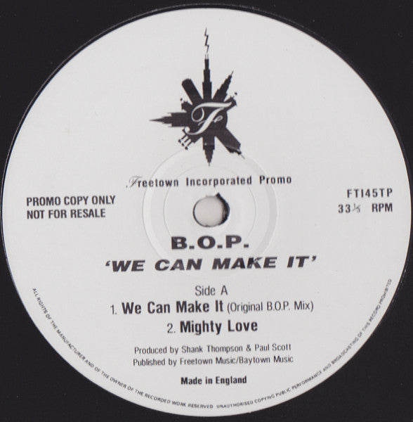 B.O.P. : We Can Make It (12", Promo)