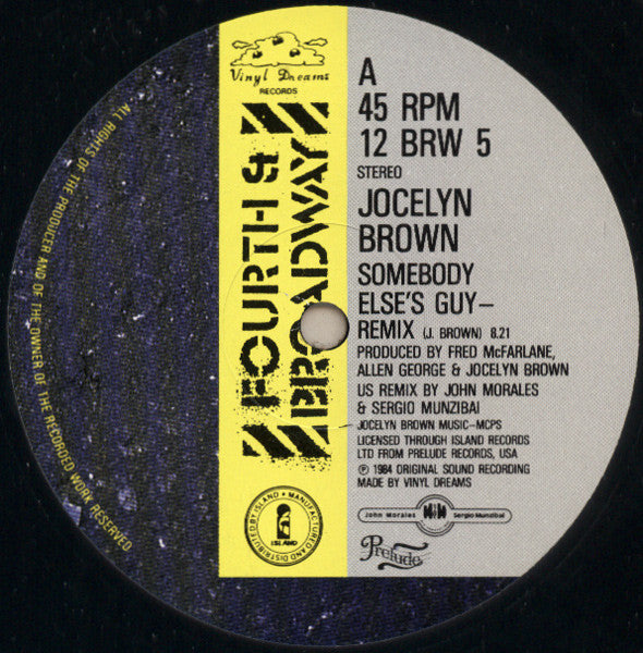Jocelyn Brown : Somebody Else's Guy (Remix) (12", Com)