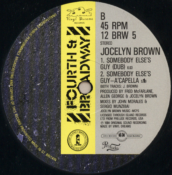 Jocelyn Brown : Somebody Else's Guy (Remix) (12", Com)