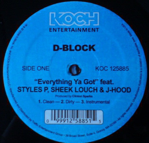 D-Block : Everything Ya Got (12", Single)