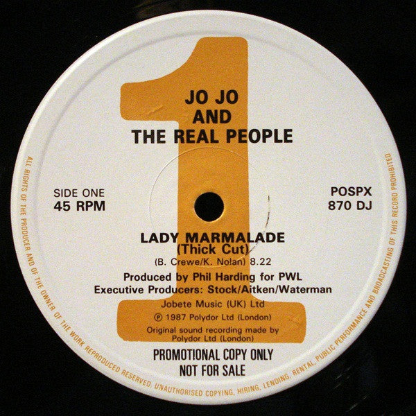 Jo Jo And The Real People : Lady Marmalade (2x12", Promo)