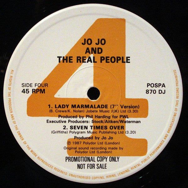 Jo Jo And The Real People : Lady Marmalade (2x12", Promo)