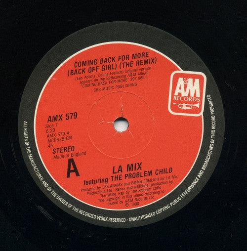 L.A. Mix : Coming Back For More (Remix) (12")