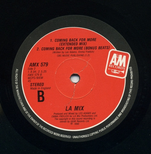 L.A. Mix : Coming Back For More (Remix) (12")