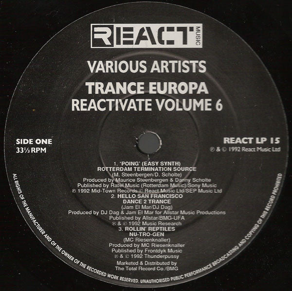 Various : Reactivate 6 - Trance Europa (2xLP, Comp)