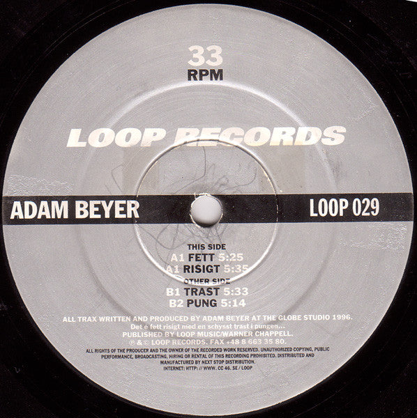 Adam Beyer : Slang EP (12", EP)