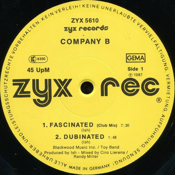 Company B : Fascinated (12", Maxi)