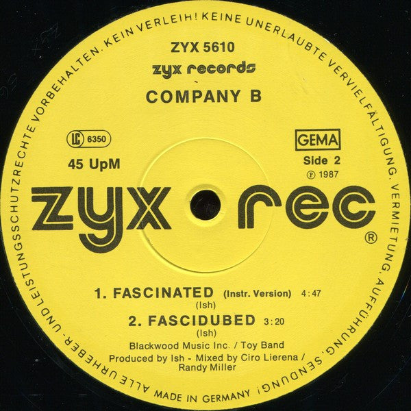 Company B : Fascinated (12", Maxi)
